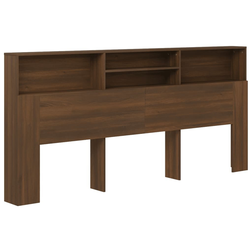 Divan Storage Headboard Brown Oak