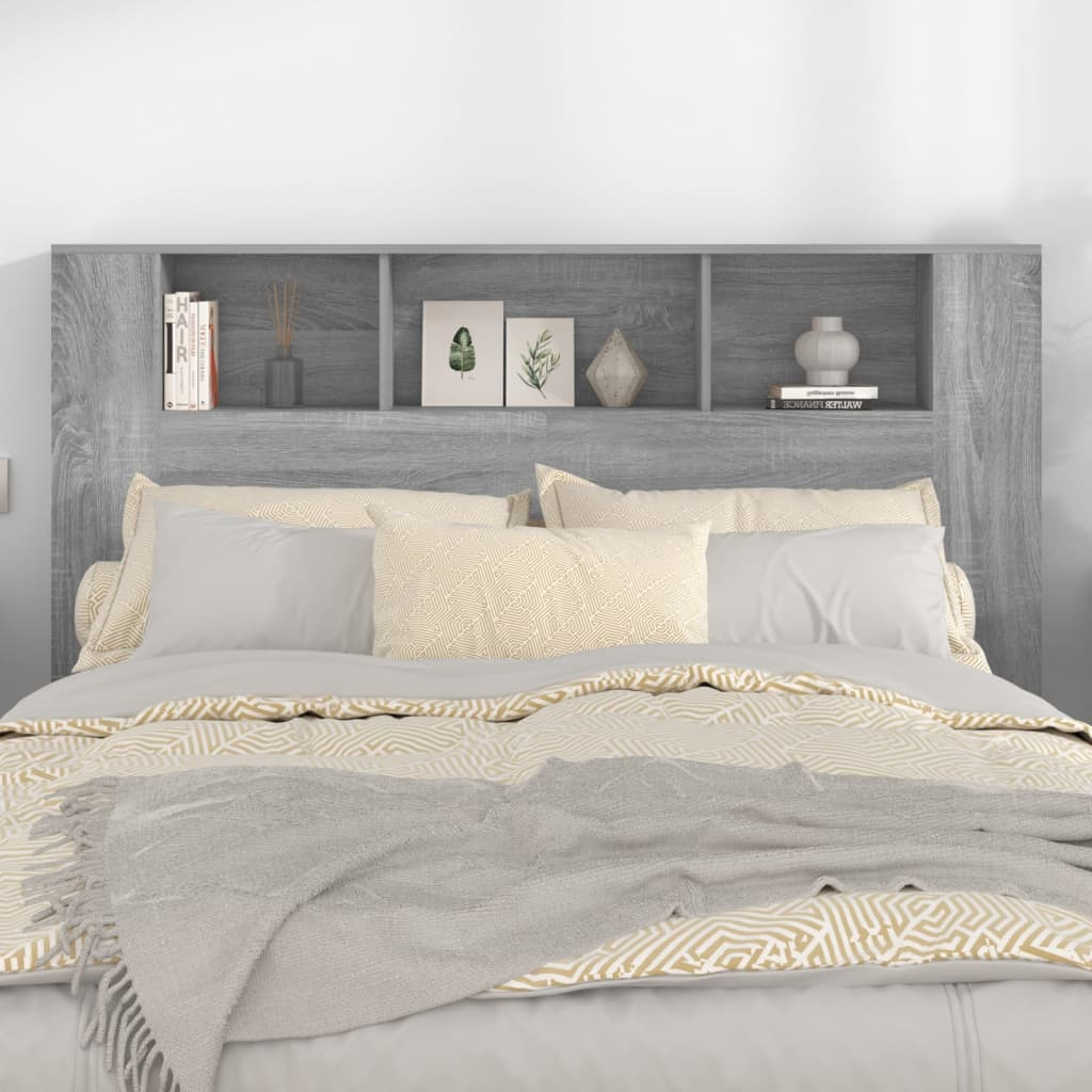 Divan Storage Headboard Grey Sonoma