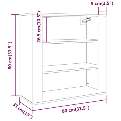 High Display Unit with 3 Large Drawers Sonoma Oak