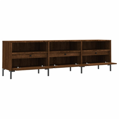 TV Cabinet with Ample Storage Brown Oak