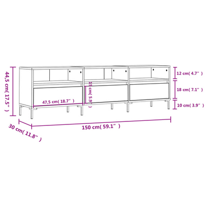 TV Cabinet with Ample Storage Brown Oak