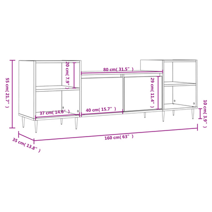 TV Cabinet with Ample Storage Brown Oak