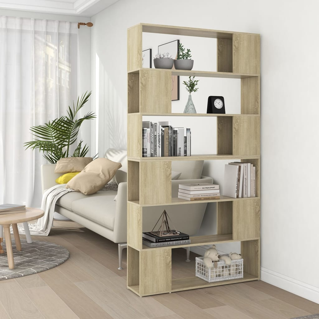 Display Shelf Room Divider Sonoma Oak