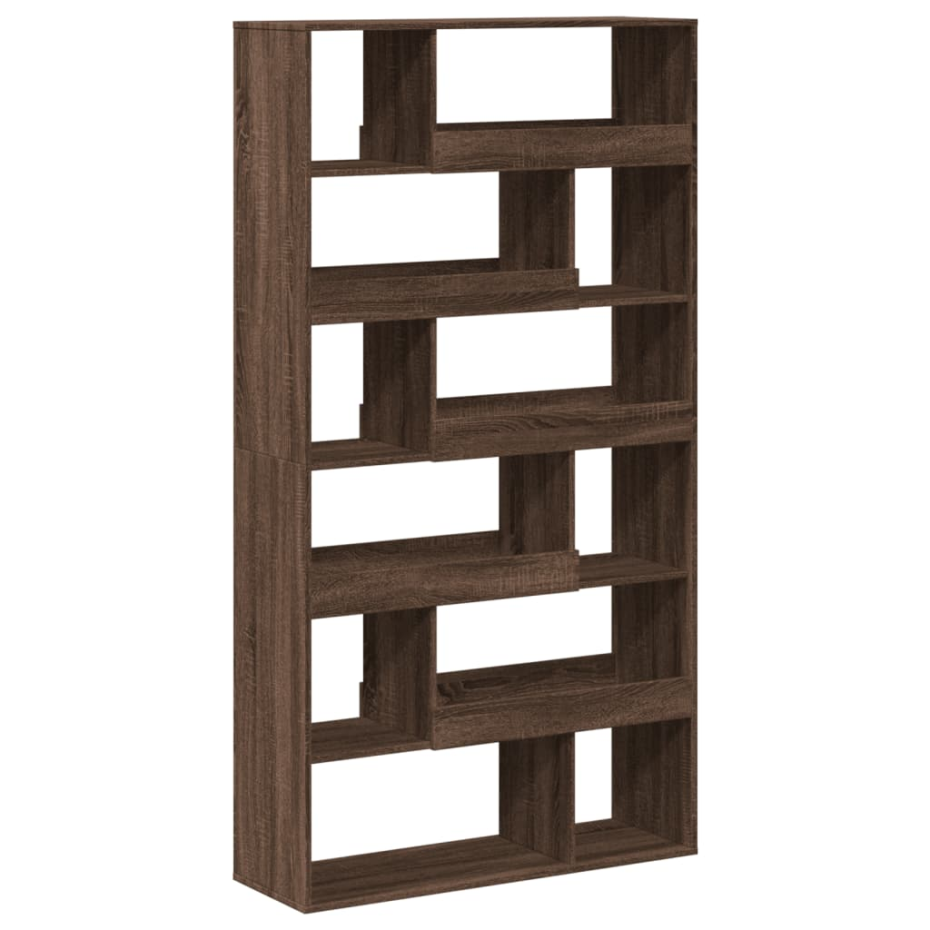 Display Shelf Room Divider Brown Oak