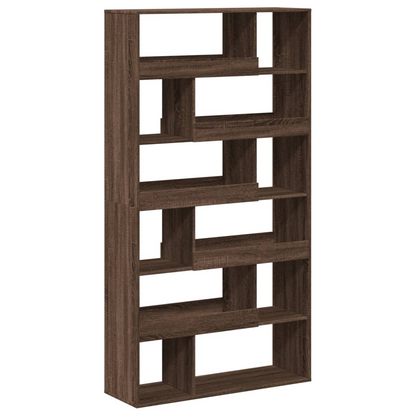 Display Shelf Room Divider Brown Oak