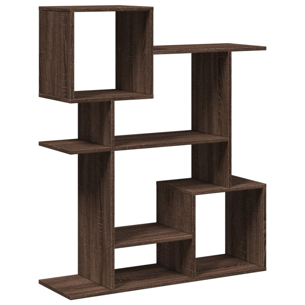 Small Book Cabinet Room Divider Brown Oak