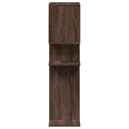 Small Book Cabinet Room Divider Brown Oak