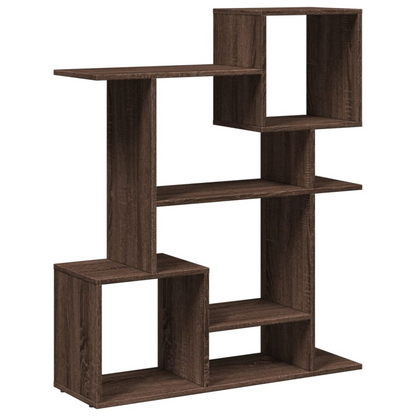 Small Book Cabinet Room Divider Brown Oak