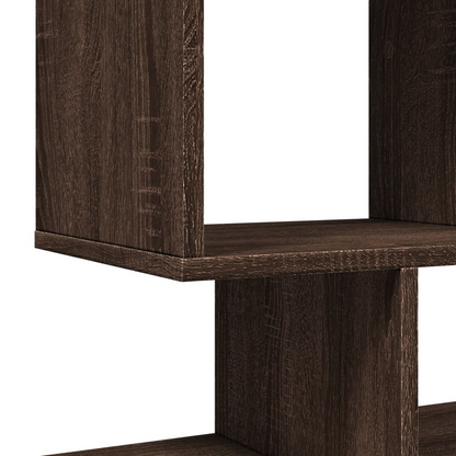 Small Book Cabinet Room Divider Brown Oak